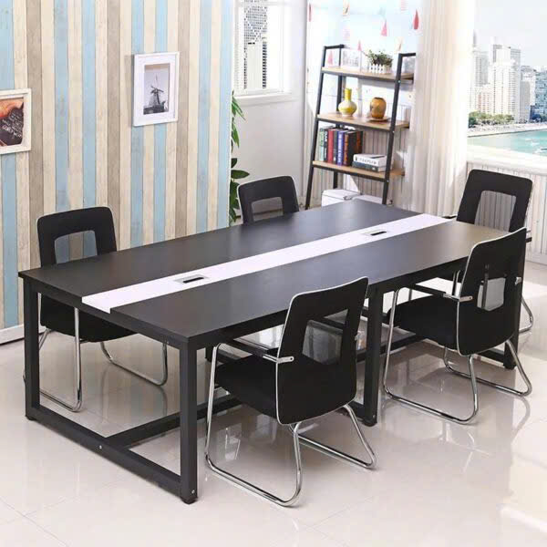 Hình ảnh thực tế Bàn Họp Chân Sắt-2m4-HN80