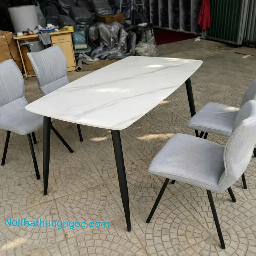 Nội thất Hùng Ngọc - Bộ Bàn Ăn Mặt Đá 4 Ghế Wizen-HN708