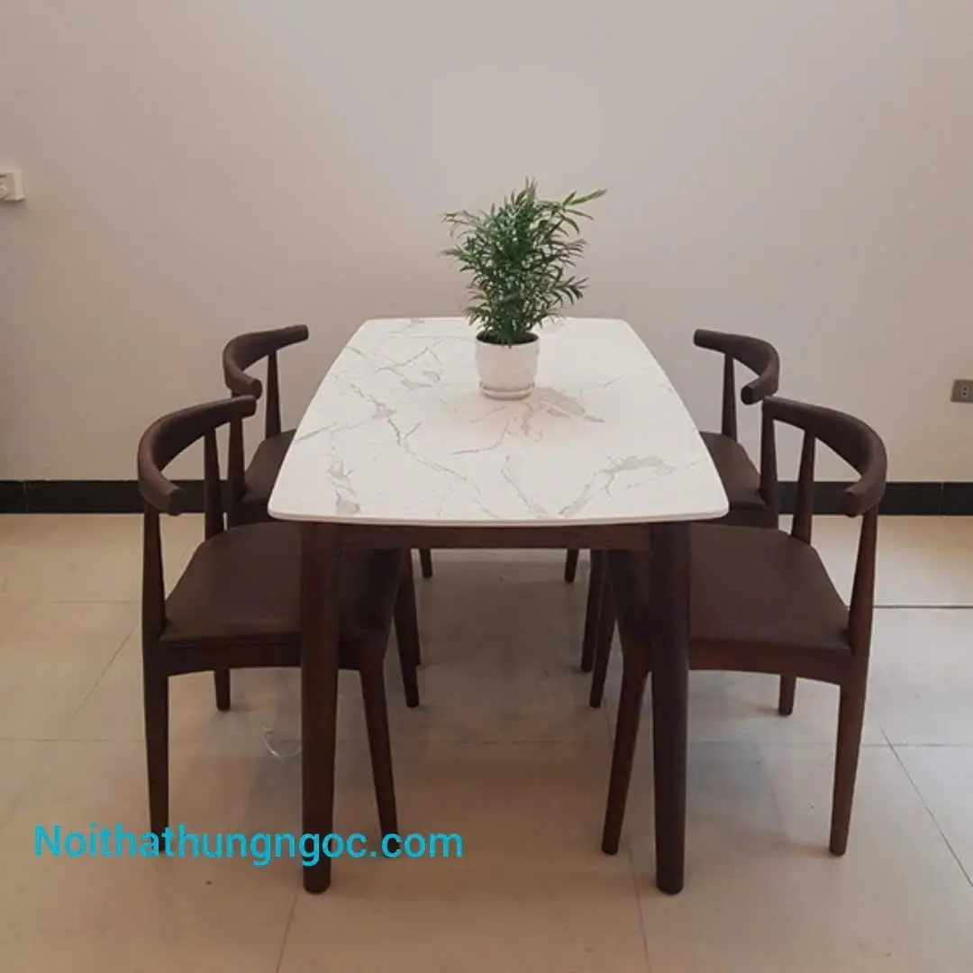 Bộ bàn ăn mặt đá-HN712