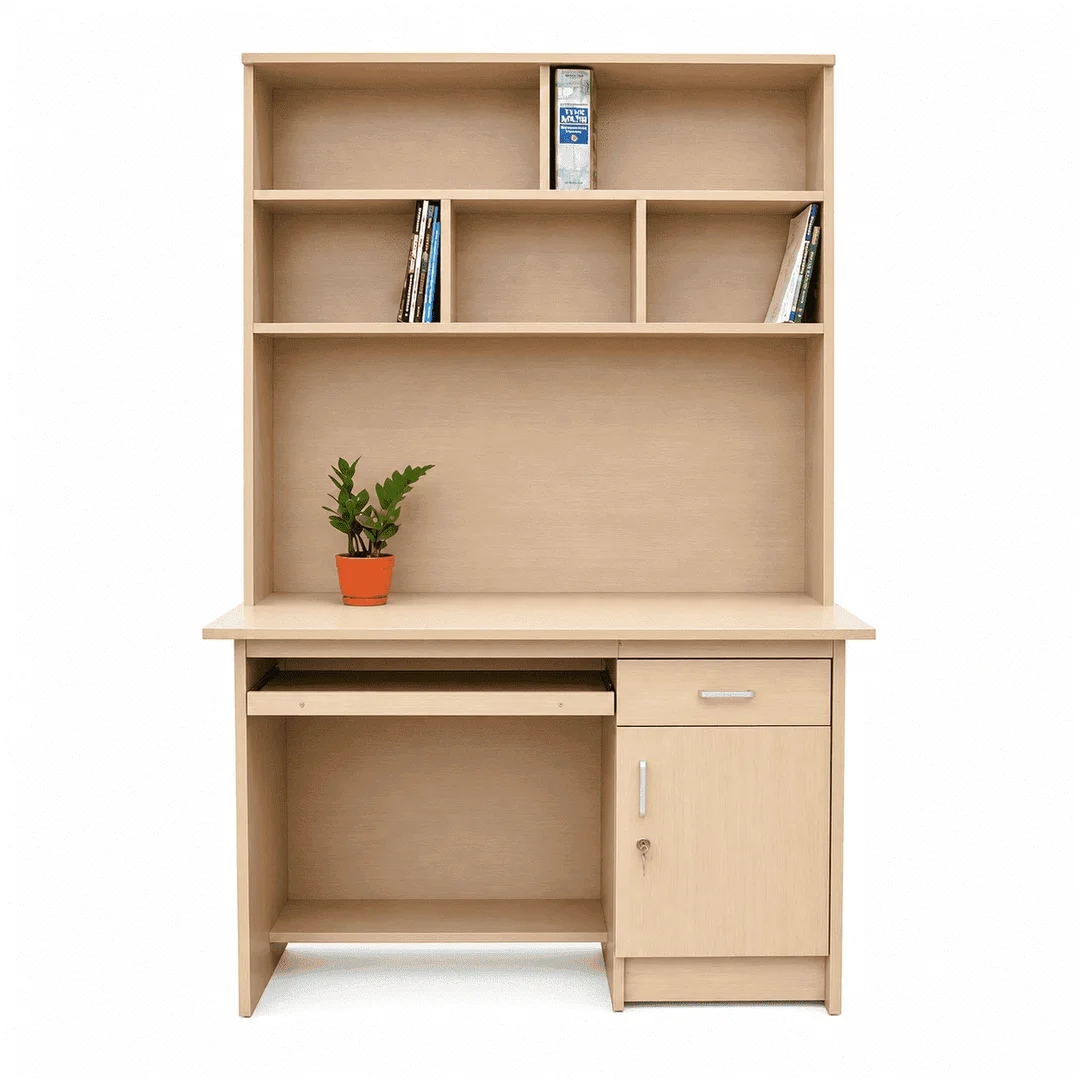 Nội thất Hùng Ngọc - Bàn liền giá sách giá rẻ 1m2 HN02