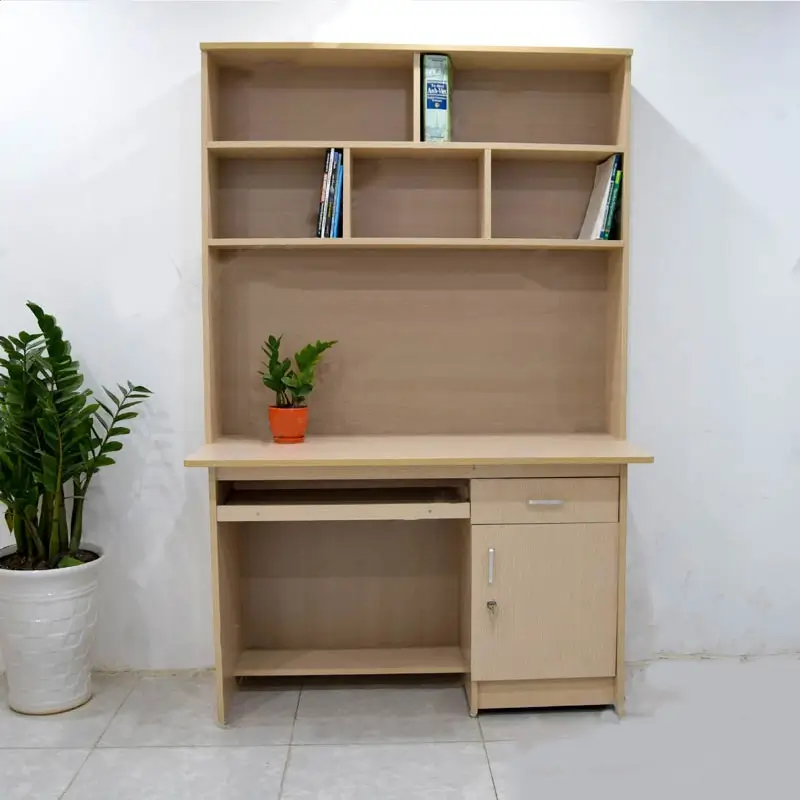 Ảnh thực tế Bàn liền giá sách giá rẻ 1m2 HN02