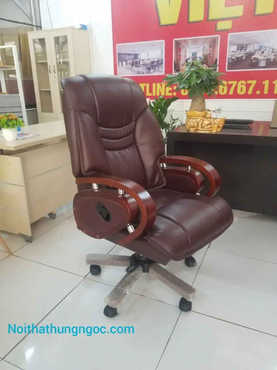 Ảnh thực tế Ghế Giám Đốc Ngả - Da Cao Cấp HN1704