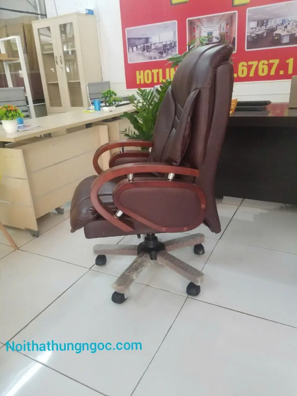 Ảnh thực tế Ghế Giám Đốc Ngả - Da Cao Cấp HN1704