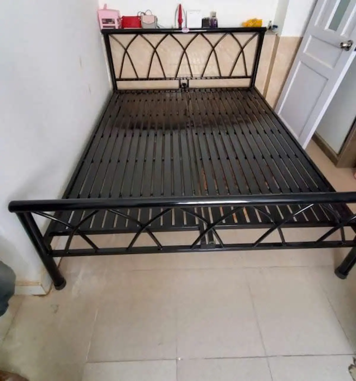 Nội thất Hùng Ngọc - Giường đơn sắt 1m2 HN406 Cao Cấp