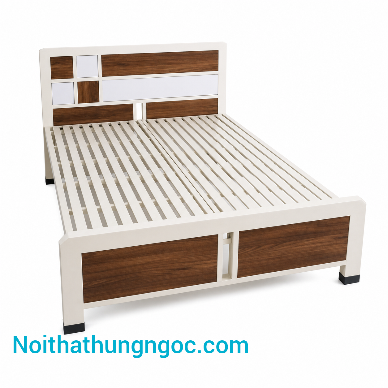 Giường Đơn Sắt Phối Gỗ 1m2 HN415 thumbnail 1