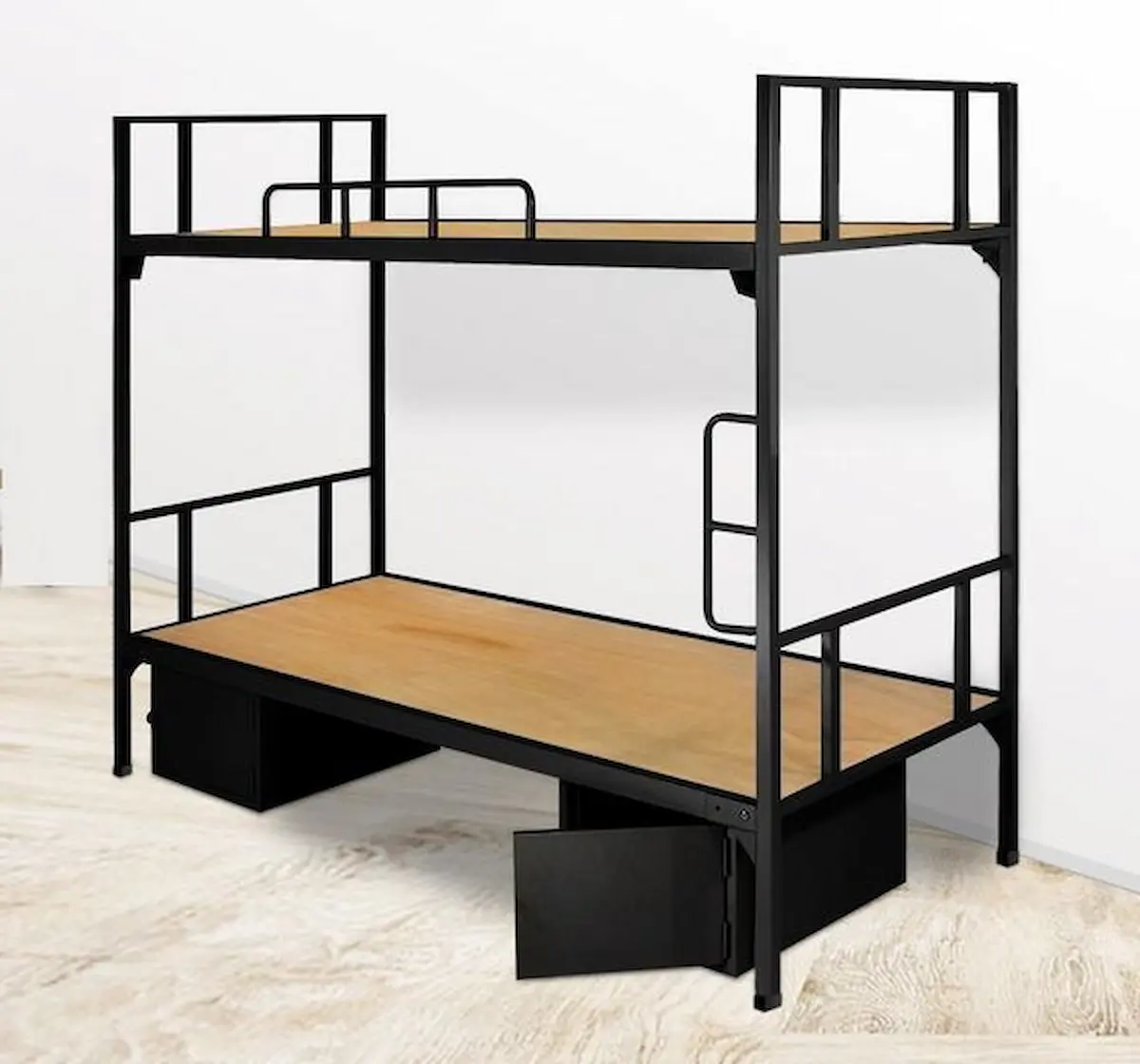 Nội thất Hùng Ngọc - Giường Sắt 2 Tầng 85 Có Hòm Tôn Tiện Lợi HN413