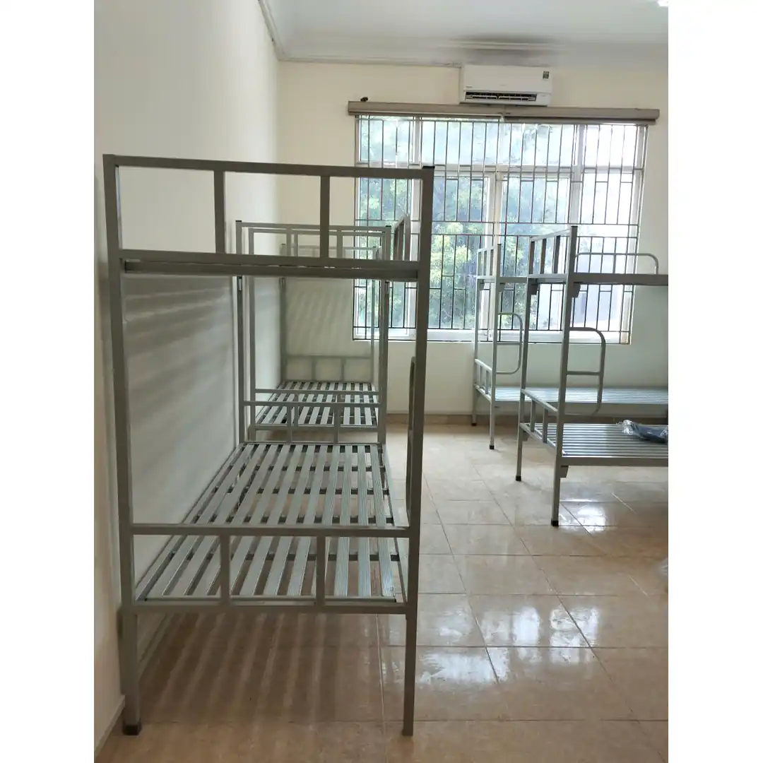 Giường Sắt 2 Tầng Dát Sắt Màu Ghi HN423 thumbnail 2