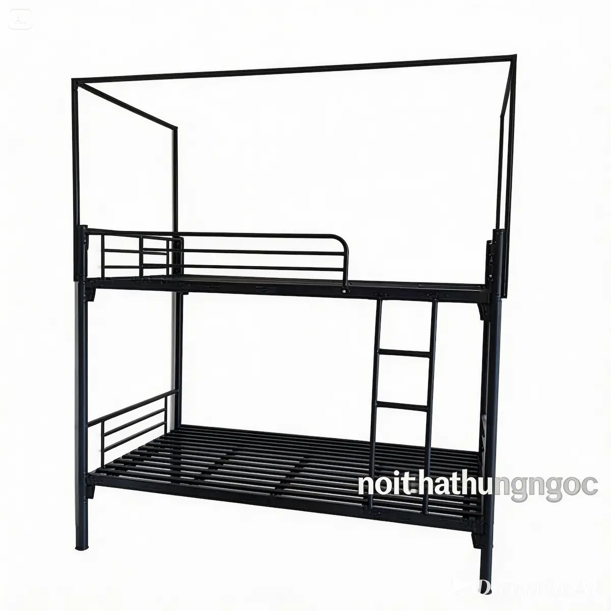 Hình ảnh thực tế Giường Sắt 2 Tầng Có Rèm Che Riêng Tư HN411