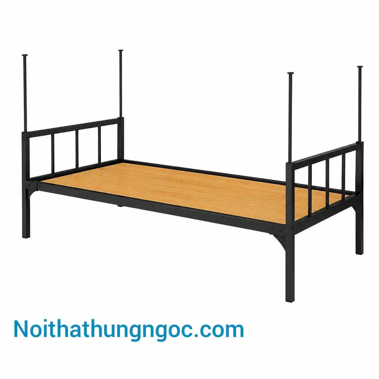 Hình ảnh thực tế Giường Sắt Đơn 85 Màu Đen Hn421