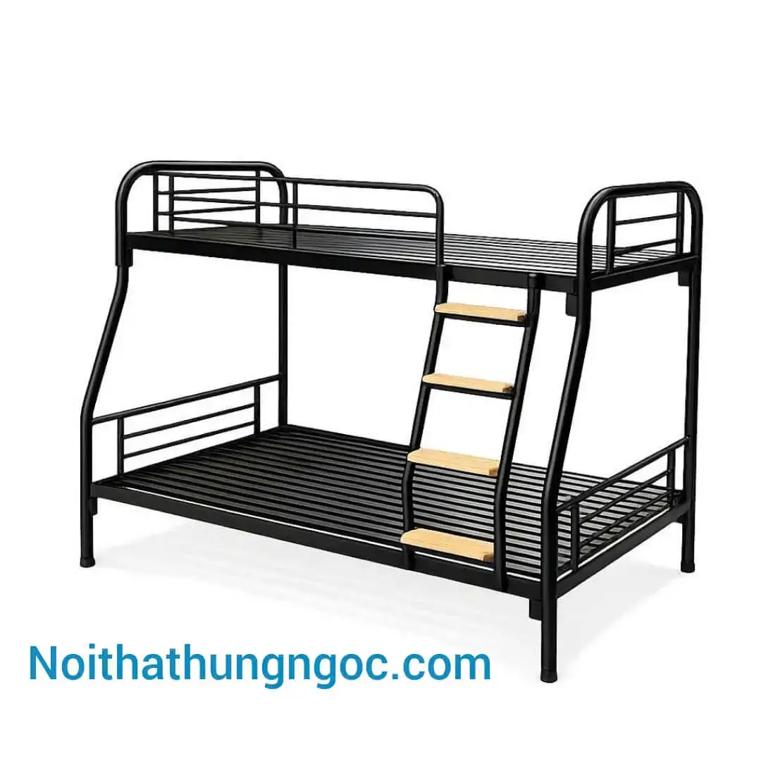 Giường Sắt Lệch Tầng 1m2 Chân Ống Tròn Cao Cấp HN410 thumbnail 1