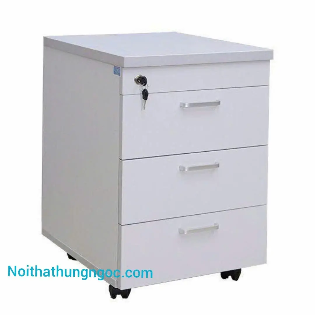 Hình ảnh thực tế Hộc Di Động 3 Ngăn Màu Trắng - HN322