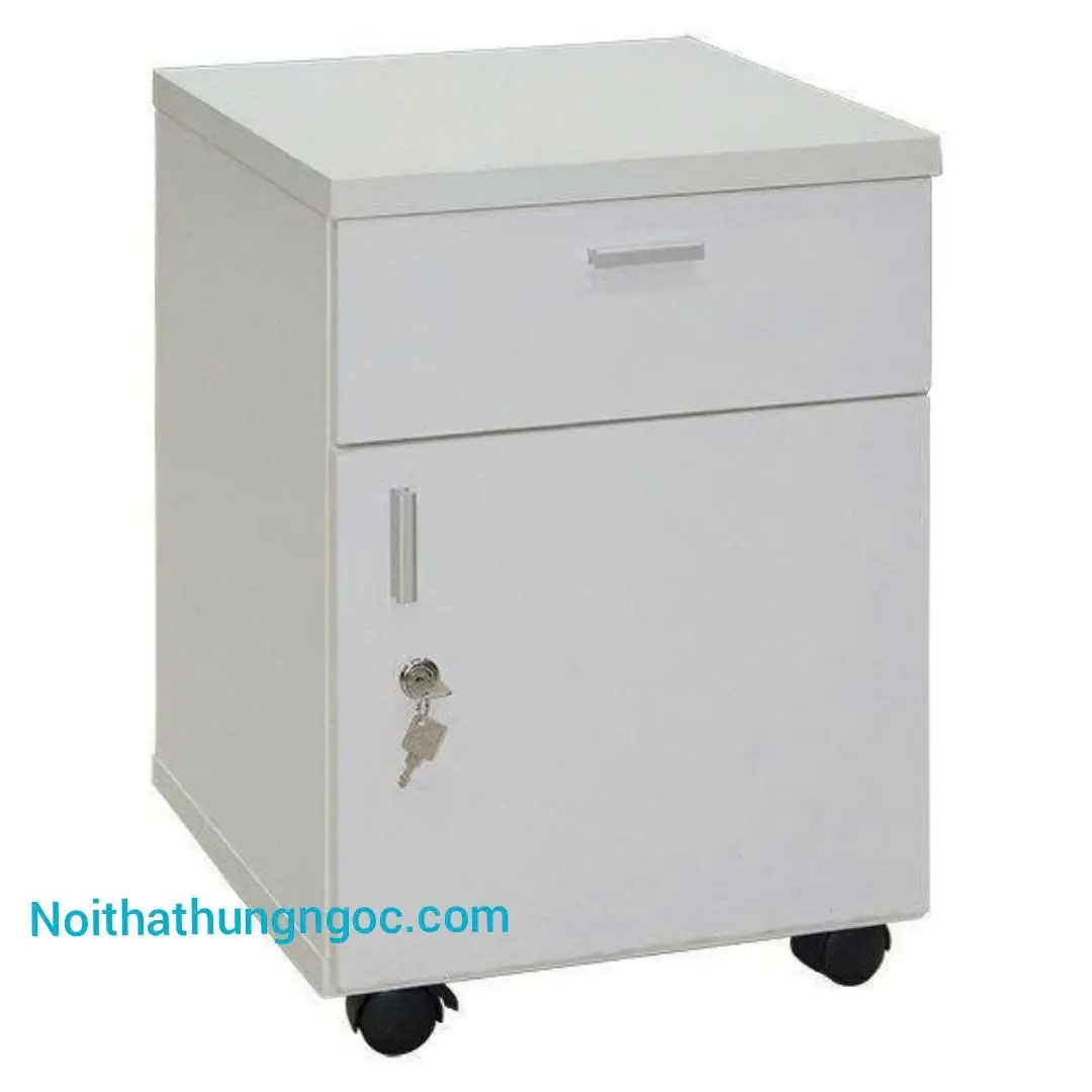 Hình ảnh thực tế Hộc Di Động Hai Ngăn Màu Trắng - HN321
