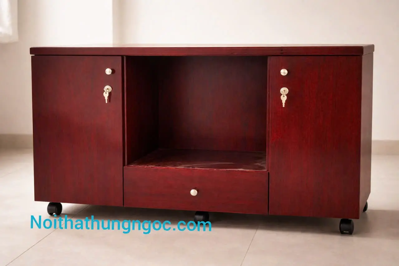 Tủ Phụ Di Động Sơn PU Màu Cánh Gián - HN319