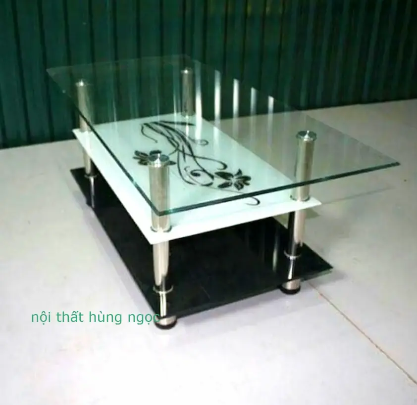 Bàn Trà Sofa Kính 3 Tầng Hiện Đại HN112