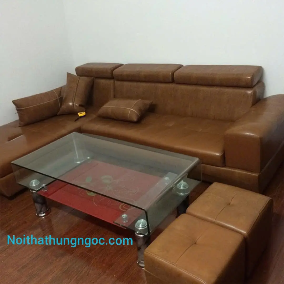 Sofa Gật Gù Màu Da Bò Cao Cấp - HN115