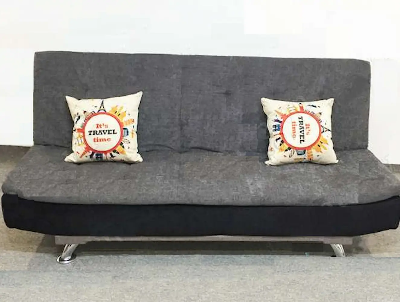 Hình ảnh thực tế Sofa Giường Nỉ Màu Lông Chuột HN107