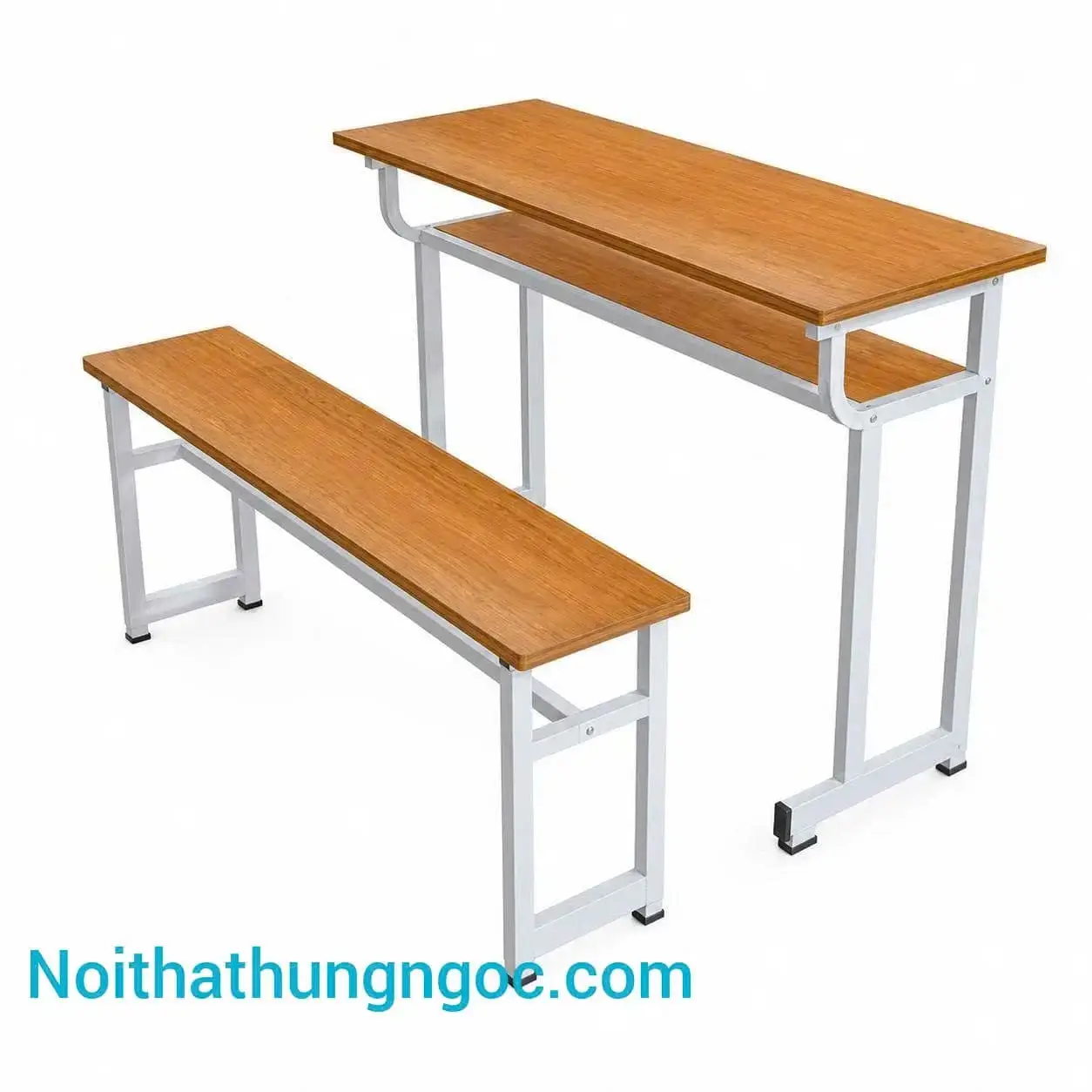 Nội thất Hùng Ngọc - Bộ Bàn Ghế Học Sinh Ghế Băng Rời - Tiết Kiệm Diện Tích HN604