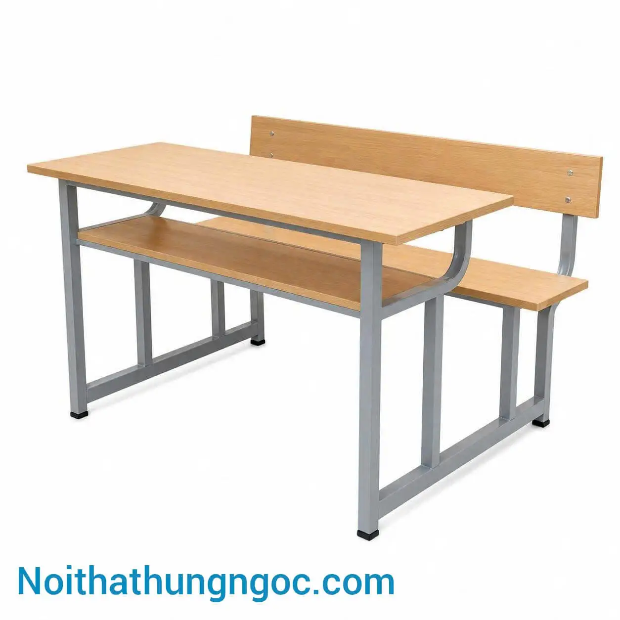 Hình ảnh thực tế Bộ Bàn Ghế Học Sinh Liền Ghế Có Tựa Lưng Cao Cấp HN603