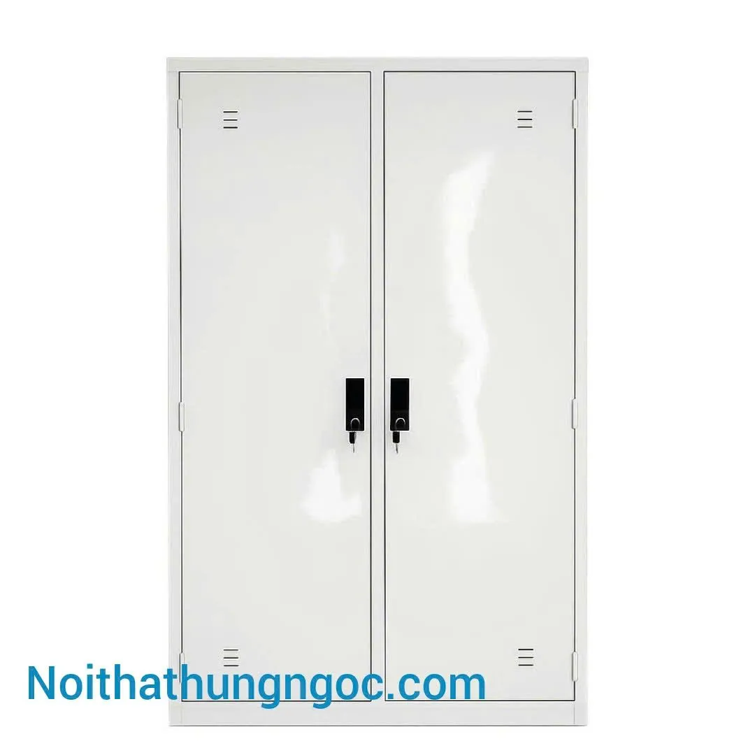 Nội thất Hùng Ngọc - Tủ Sắt Quần Áo Hai Cánh Màu Trắng HN912 Giá Rẻ