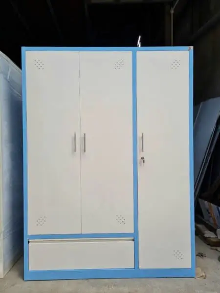 Tủ Sắt Quần Áo 3 Cánh Trắng Xanh - HN906 thumbnail 3
