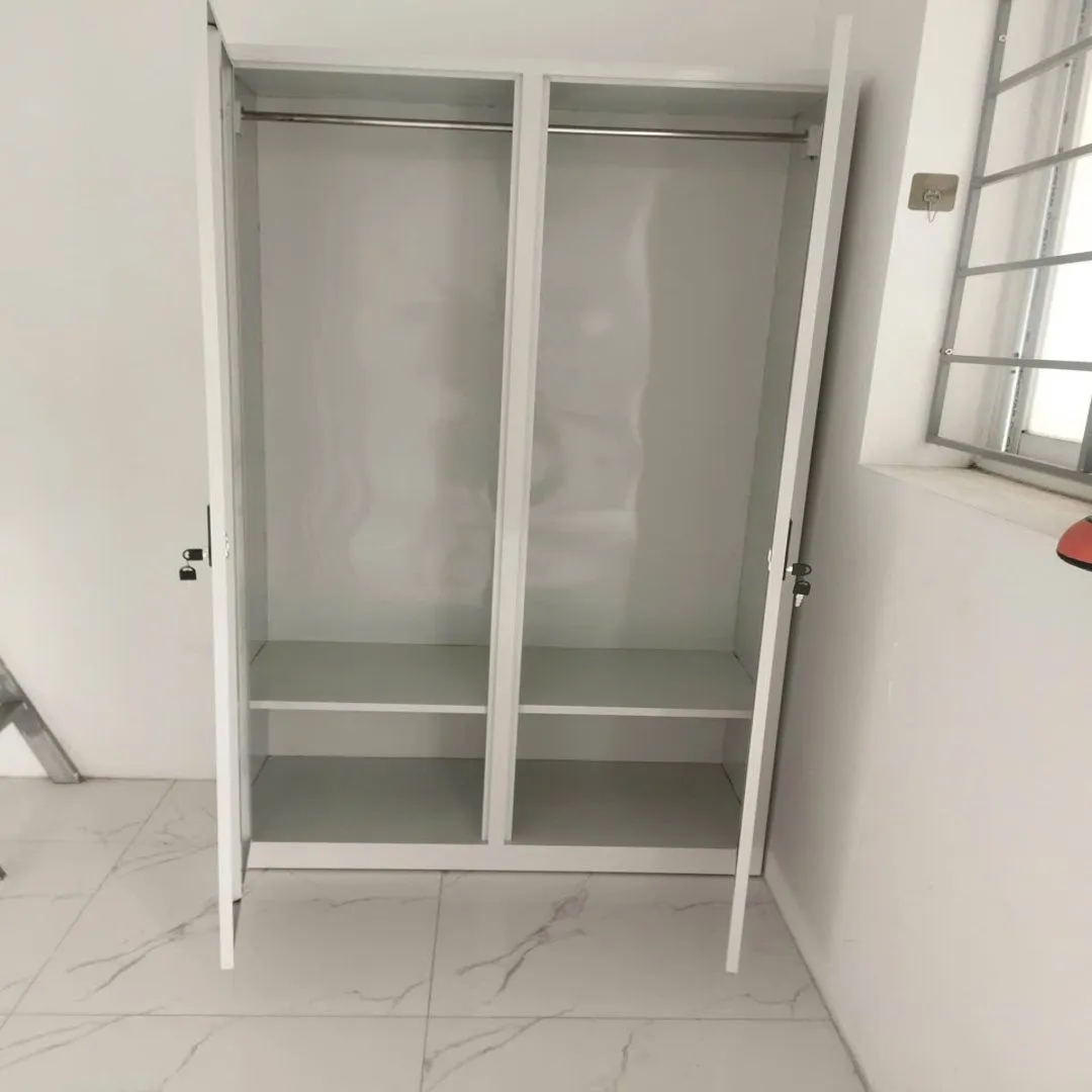 Tủ Sắt Quần Áo Hai Cánh Màu Trắng HN912 Giá Rẻ thumbnail 3