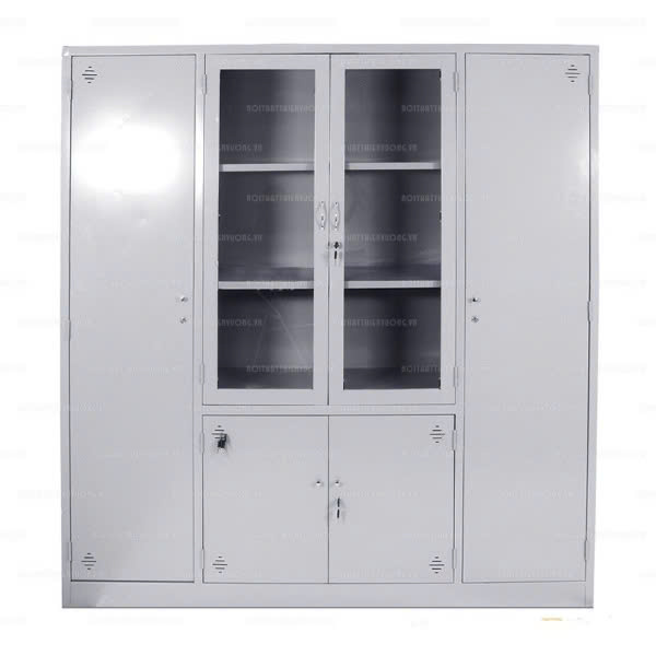 Hình ảnh thực tế Tủ Hồ Sơ 4 Cánh 2 Cánh Kính-HN315